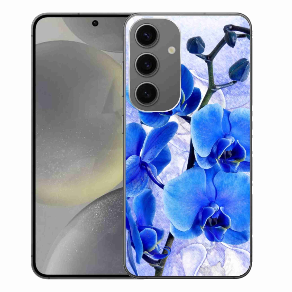 Gél védőhuzat mmCase Samsung Galaxy S24+ készülékhez - kék virágok
