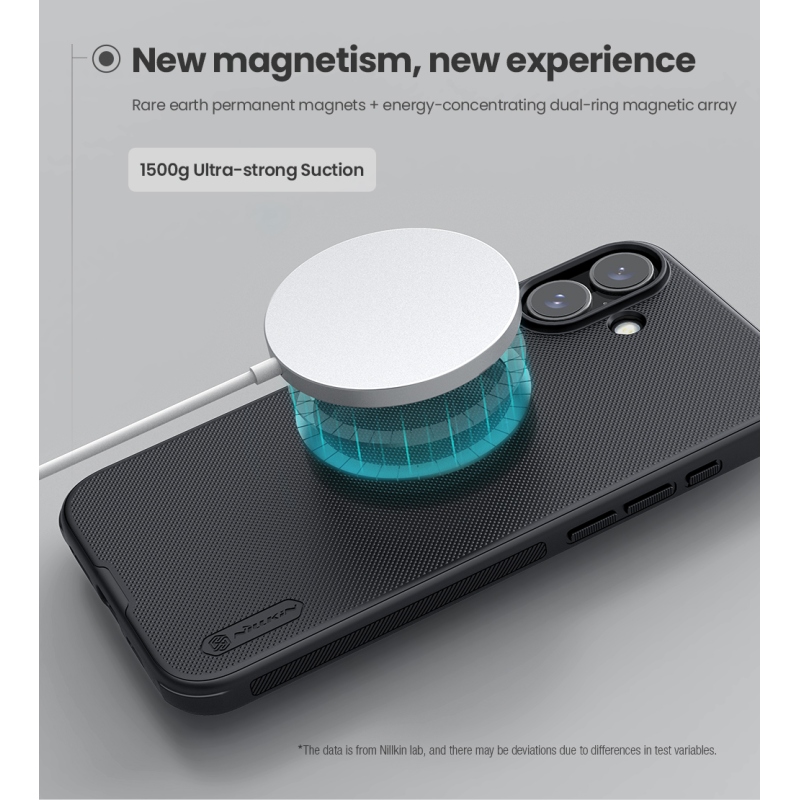 Nillkin Super Frosted PRO mágneses hátlap az Apple iPhone 16 Plus készülékhez Fekete