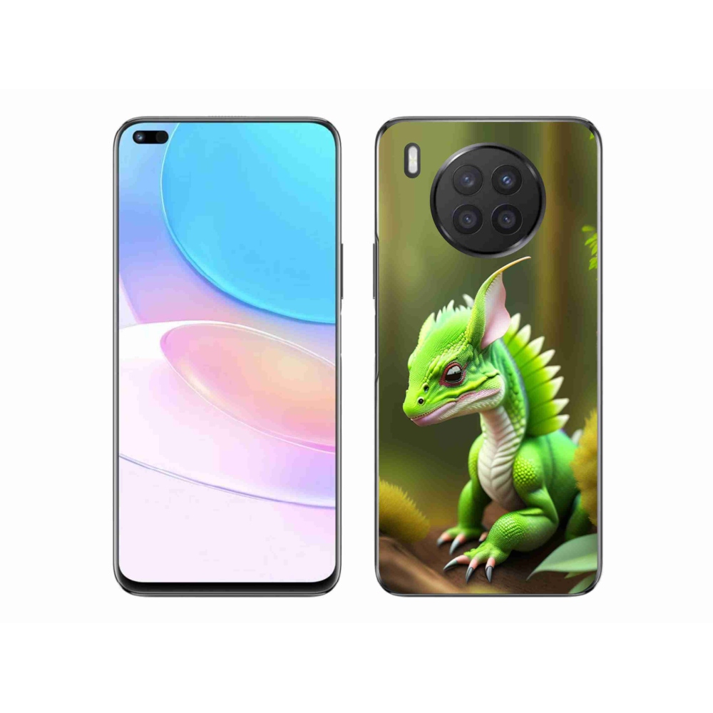 Gél borítás mmCase a Huawei Nova 8i készülékhez - zöld sárkány
