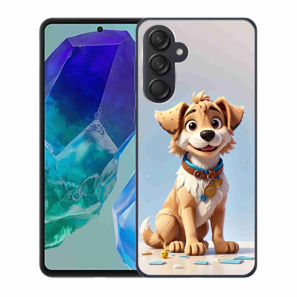Zselés borítás mmCase Samsung Galaxy M55 5G - rajzfilm kiskutya számára