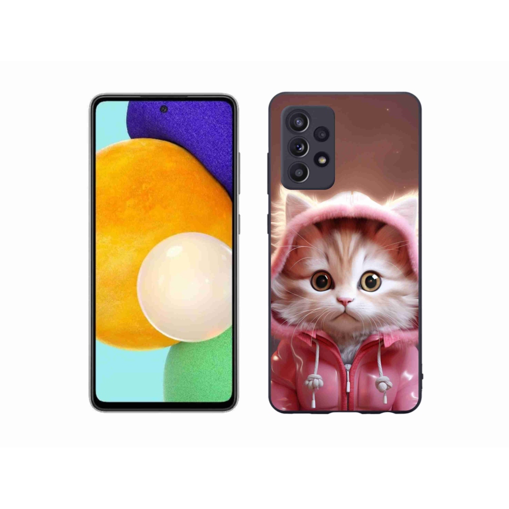 Gél borítás mmCase Samsung Galaxy A52/A52 5G - aranyos cica 3