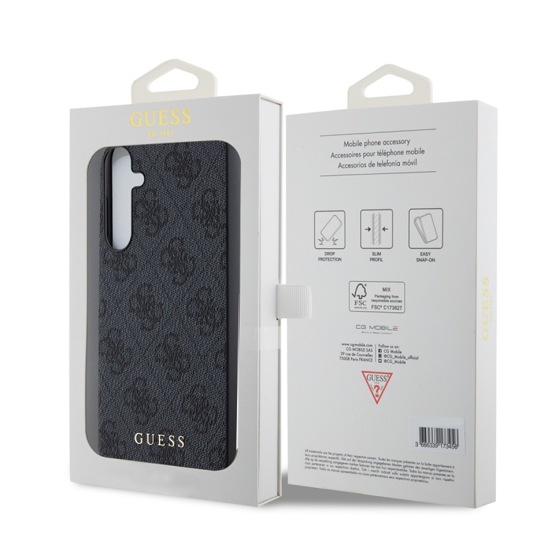Guess 4G Charm hátlap Samsung Galaxy A55 5G szürke