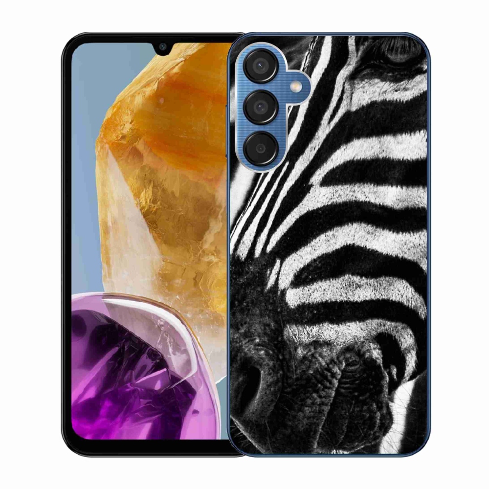 Zselés borítás mmCase Samsung Galaxy M15 5G készülékhez - zebra