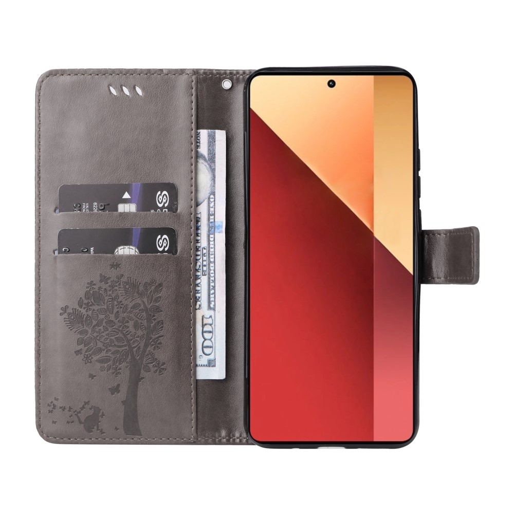 Fák könyv tokja Xiaomi Redmi Note 13 Pro 4G/Poco M6 Pro - szürke