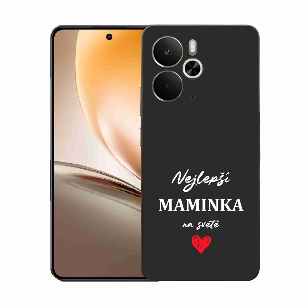 Gél borító mmCase a Realme 14 5G-n - legjobb anya 1 fekete háttérrel