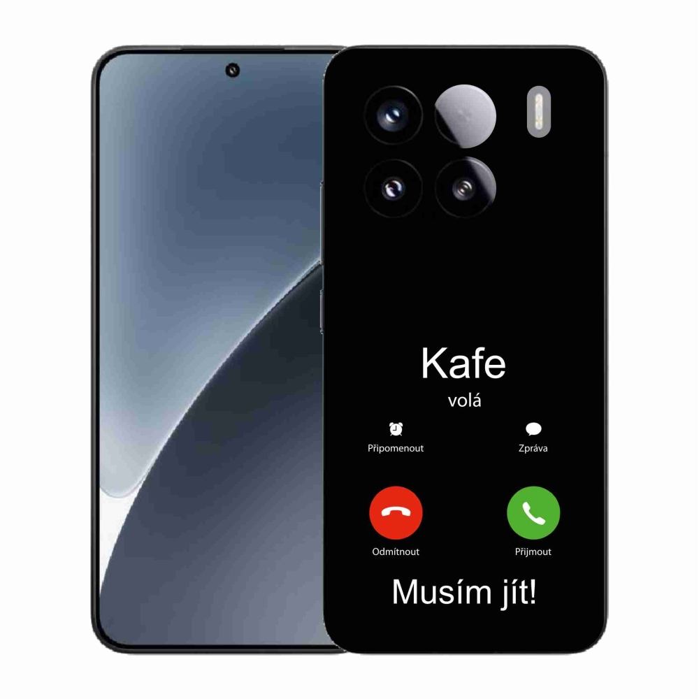 Gél borító mmCase a Xiaomi 15 - kávé hívó fekete háttérrel