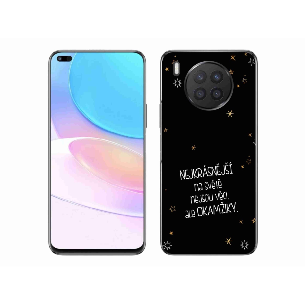 Gél borítás mmCase a Huawei Nova 8i - idézet 4 fekete háttérrel