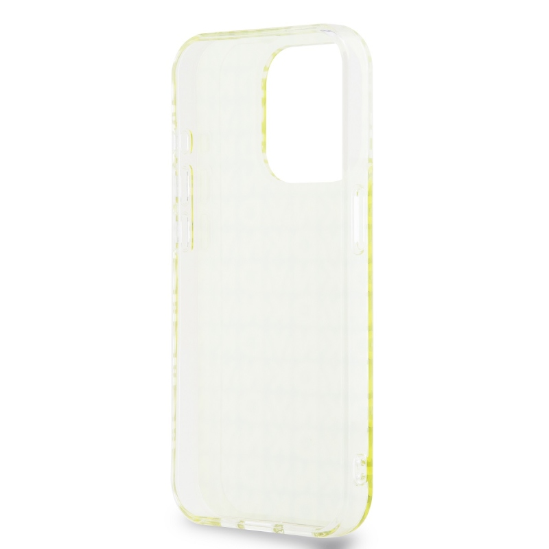 DKNY PC/TPU ismétlődő mintás hátlap iPhone 15 Pro Max készülékhez Sárga