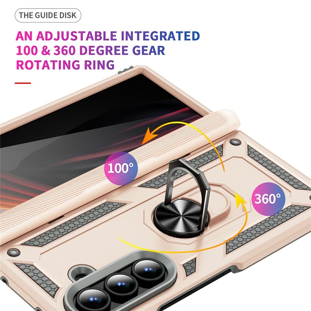 Gyűrűálló borítás Samsung Galaxy Z Fold7 5G készülékhez - bézs színű