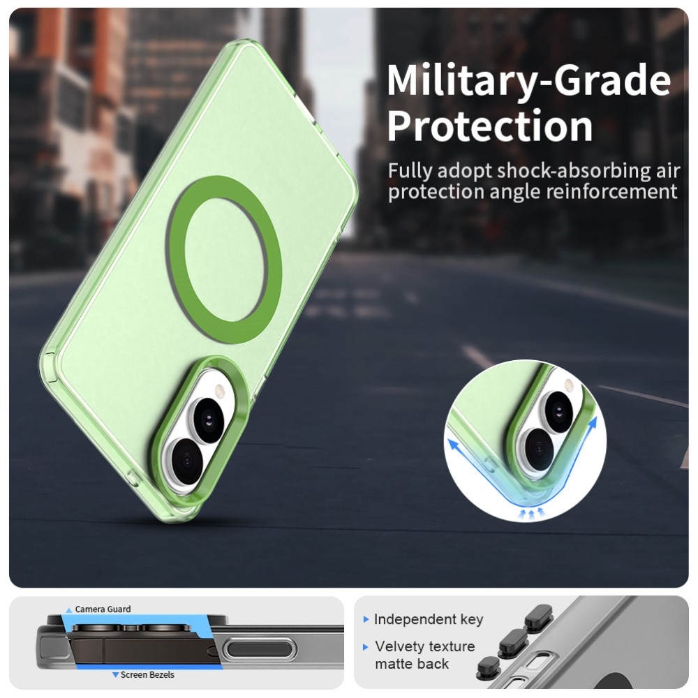 Candy zselés tok MagSafe-val a Samsung Galaxy S25 Edge készülékre - zöld
