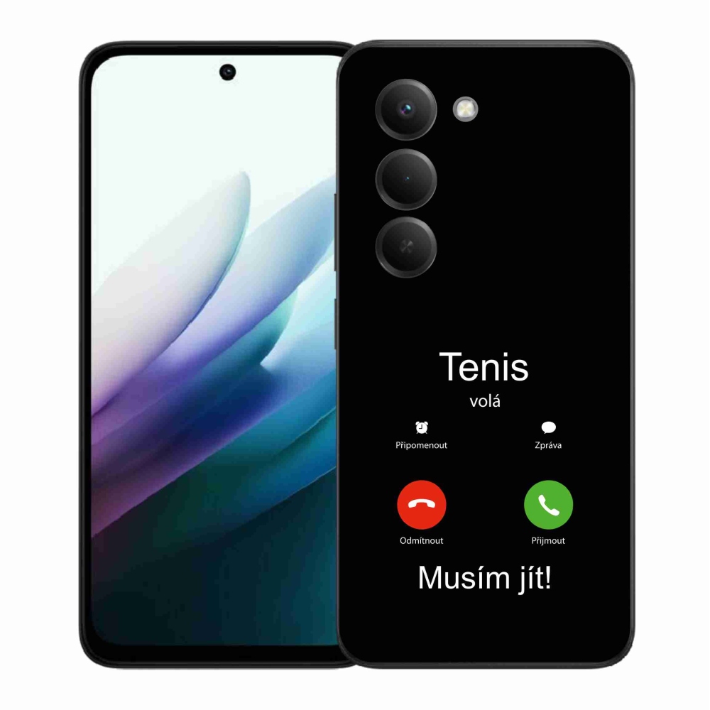 Gél borítás mmCase a Xiaomi Redmi 15 4G/5G (171mm) - tenisz hívások fekete háttérrel