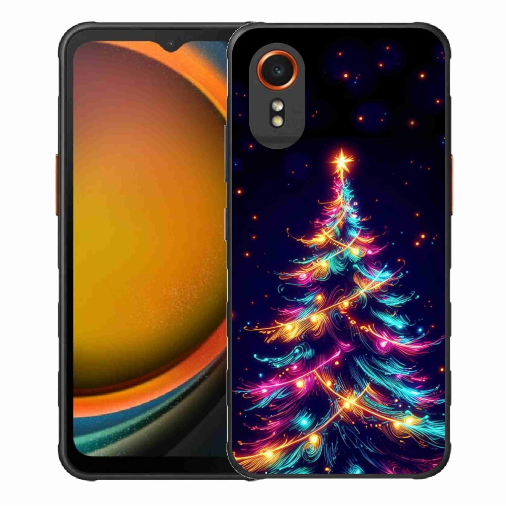 Gél borítás mmCase Samsung Galaxy Xcover 7 - neon karácsonyfa - Samsung Galaxy Xcover 7 - neon karácsonyfa