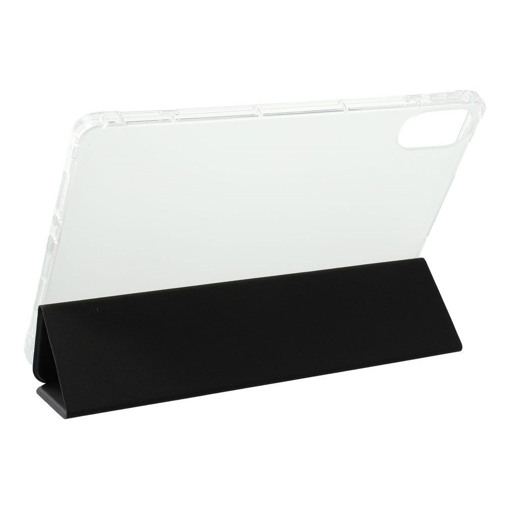 Tri-Fold intelligens összecsukható tablet tok Xiaomi Redmi Pad 2 - fekete