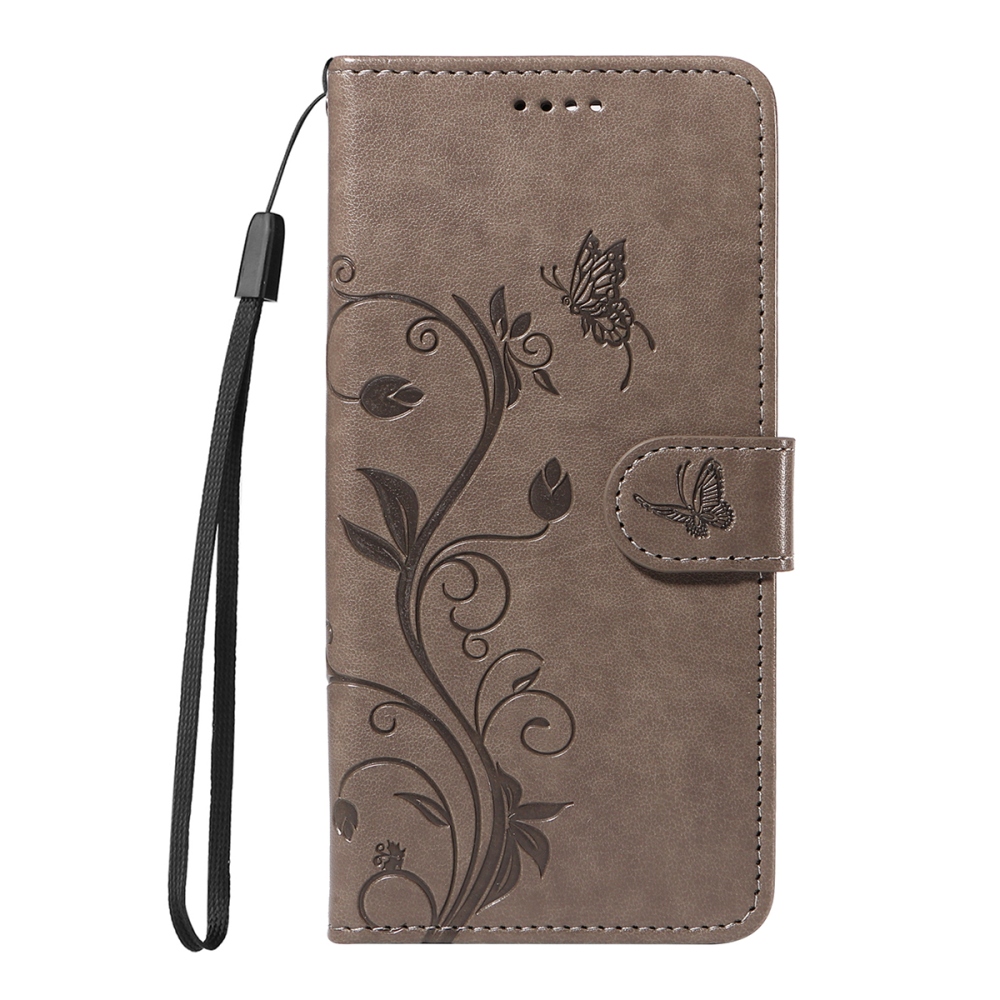 Virágok könyv tok Xiaomi Redmi 15 5G (169mm) - szürke