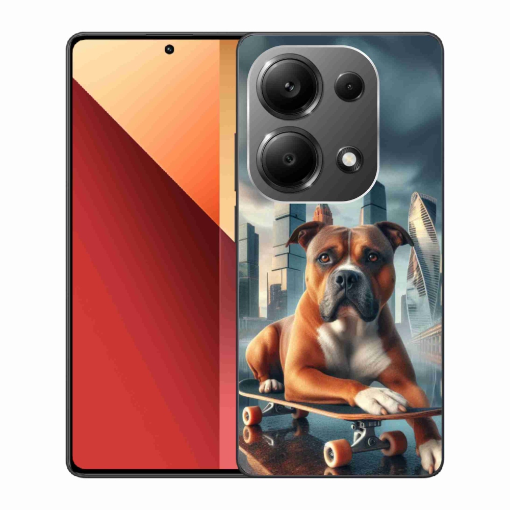 Gél borítás mmCase a Xiaomi Redmi Note 13 Pro 4G/Poco M6 Pro számára - kutya gördeszkán
