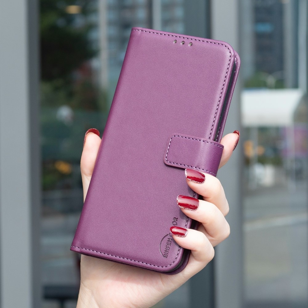BNF könyv tok Samsung Galaxy S25 Edge készülékhez - sötét lila