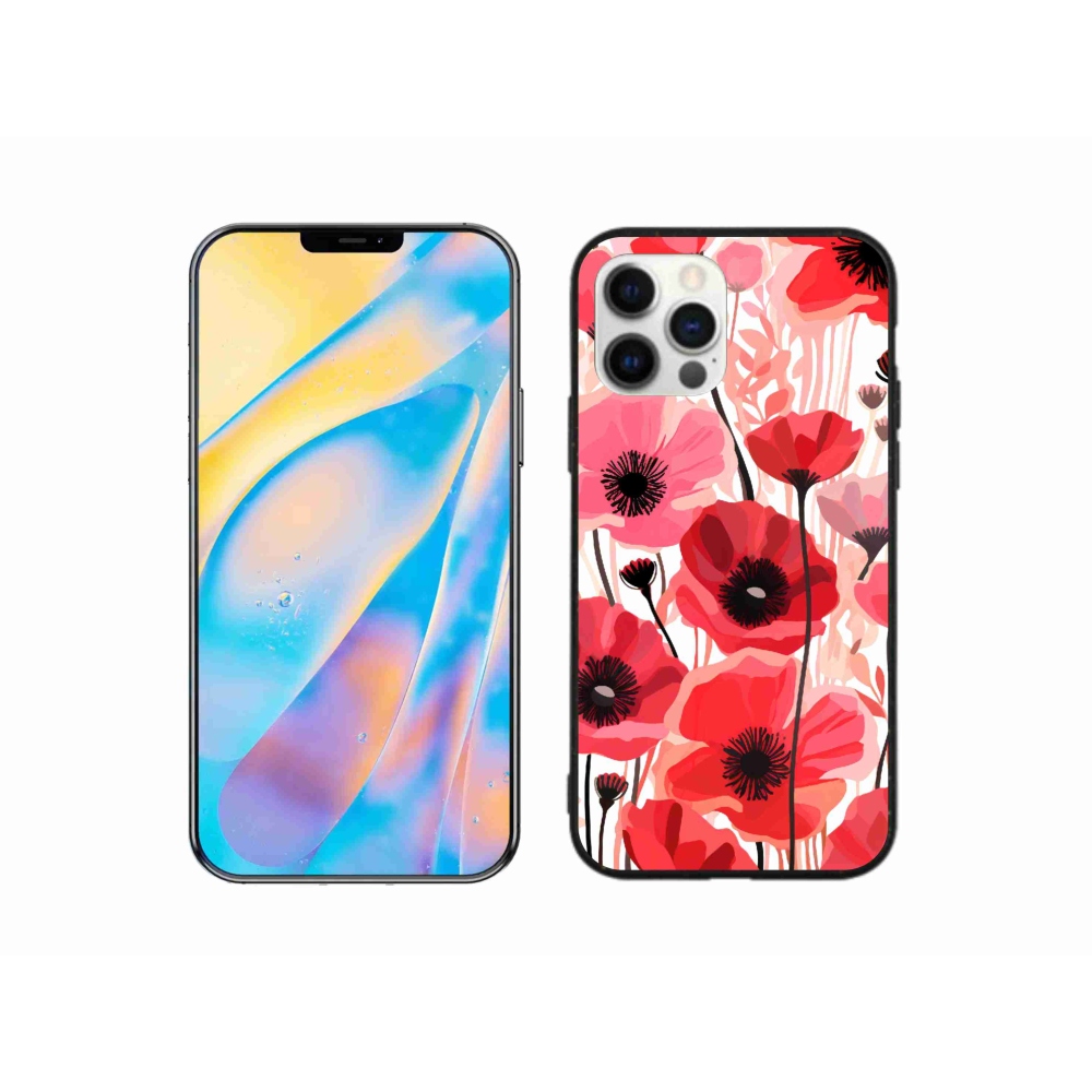 Zselés borítás mmCase iPhone 12 készülékhez - mákos 1
