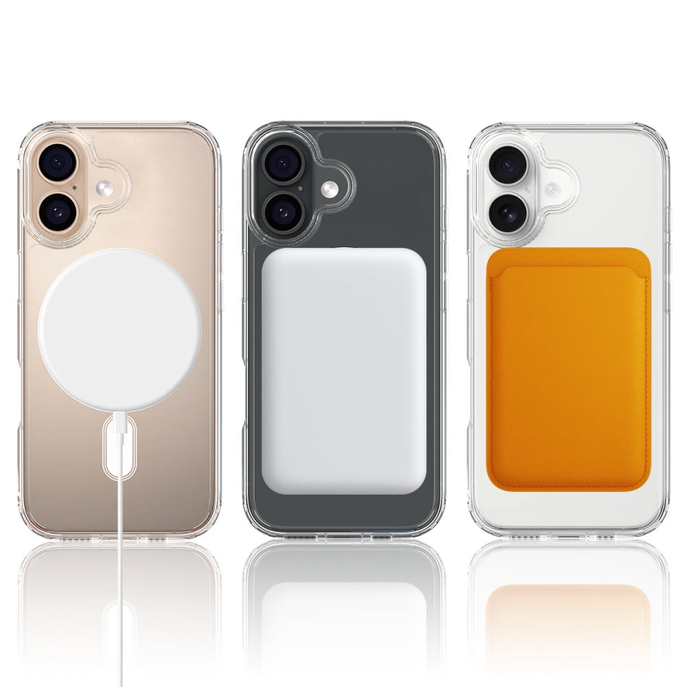 Acryle zselés tok szilárd hátlappal és MagSafe készülékkel iPhone 17 készülékhez - átlátszó