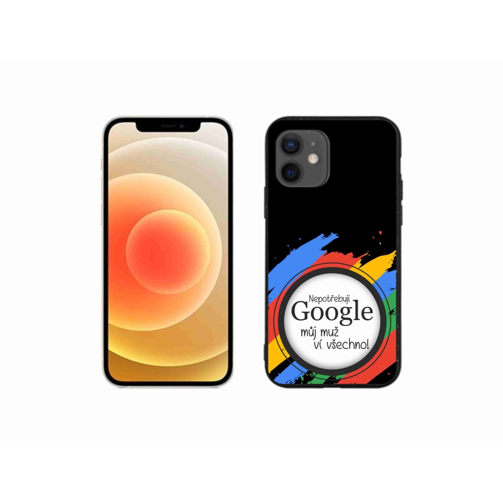 Gél borítás mmCase iPhone 12 mini készülékhez - az ember mindent tud fekete háttérrel
