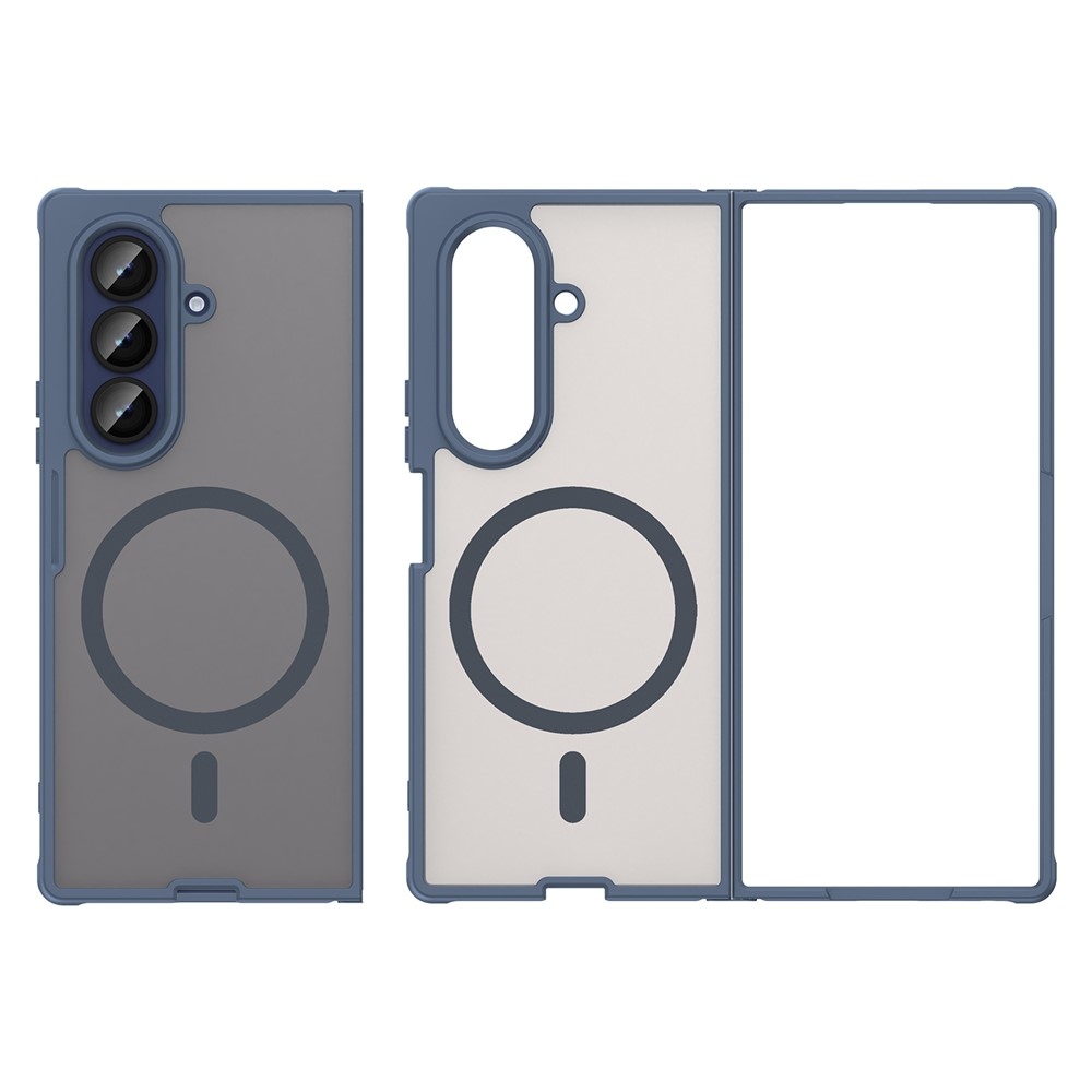 Matt zselés tok MagSafe tok Samsung Galaxy Z Fold7 5G-re - kék