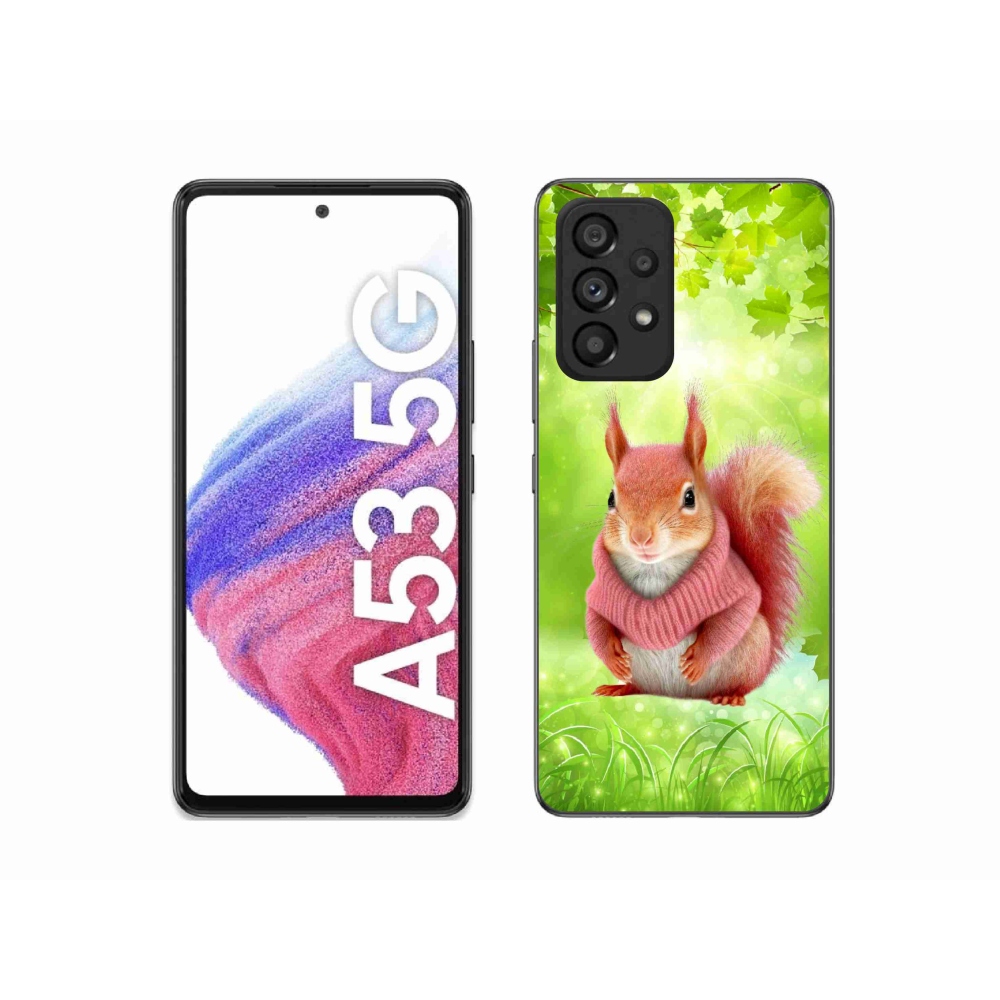 Zselés borítás mmCase Samsung Galaxy A53 5G - mókus pulóverben