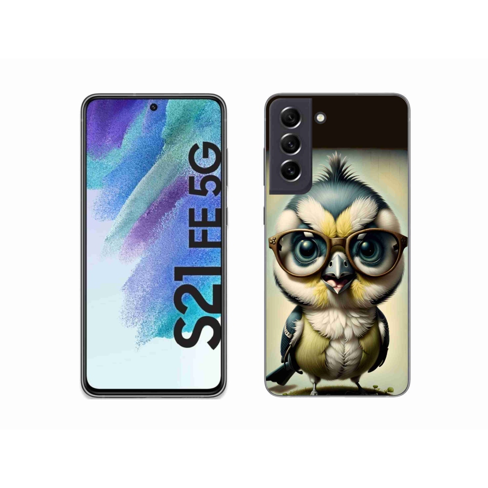 Zselés borítás mmCase Samsung Galaxy S21 FE 5G - kölyök szemüveggel
