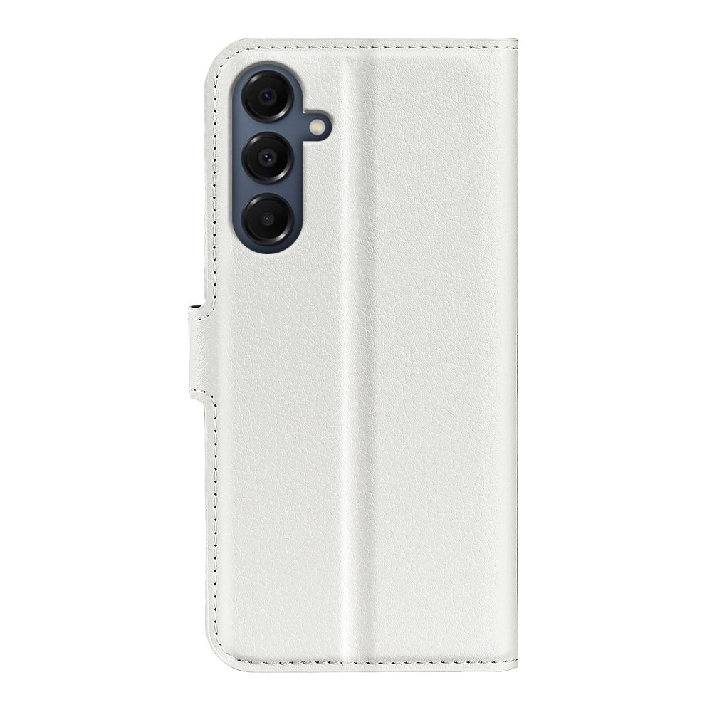 Litchi könyv tok Samsung Galaxy A17 5G - fehér