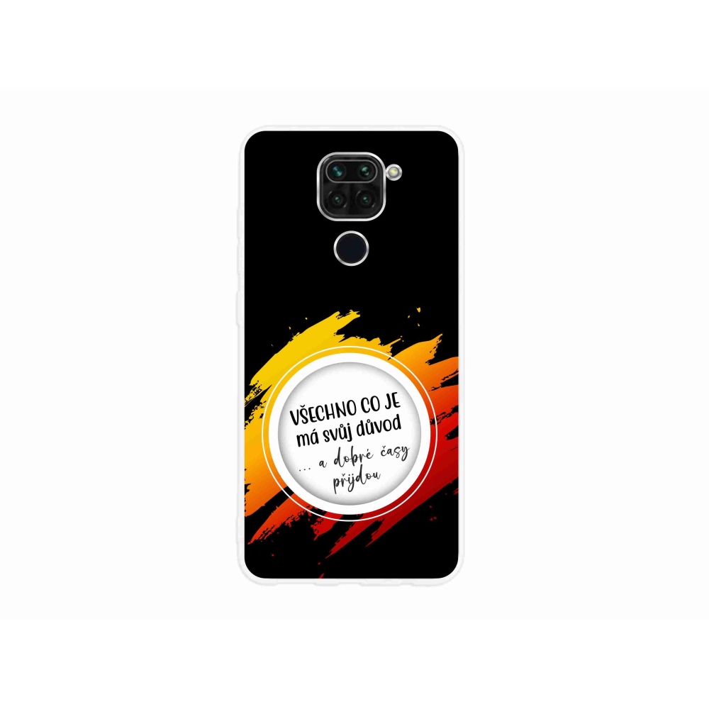 Gél borítás mmCase a Xiaomi Redmi Note 9-hez - idézet 3 fekete háttér
