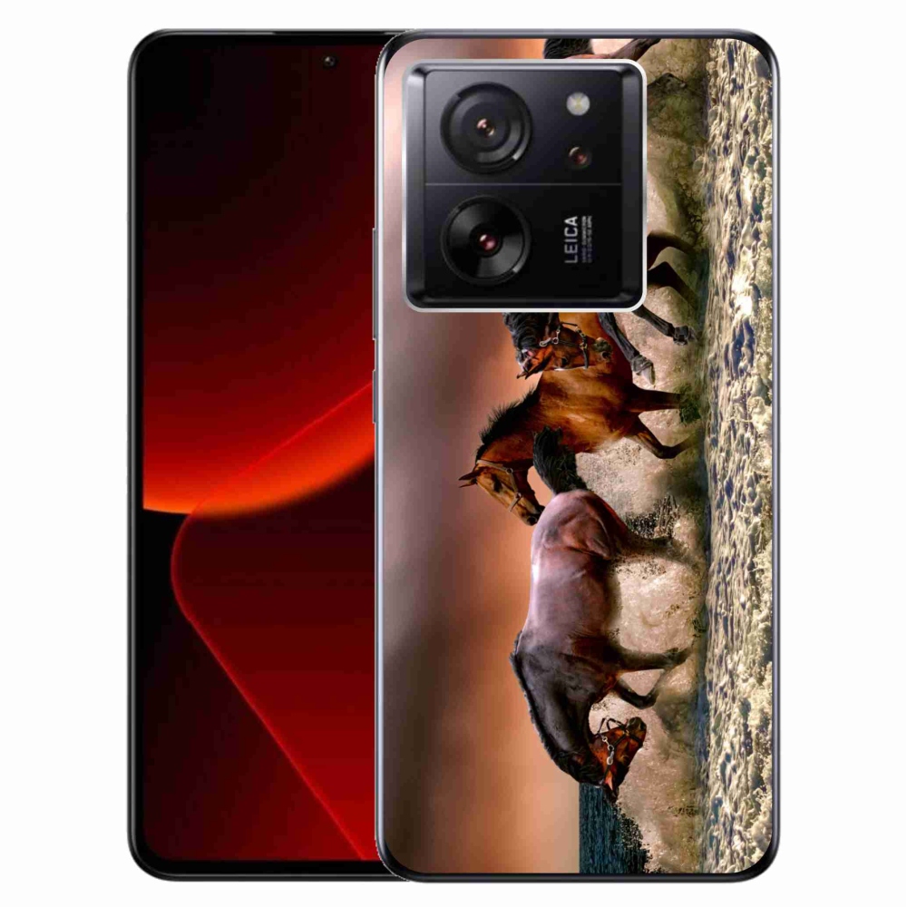 Gél tok mmCase a Xiaomi 13T/13T Pro készülékhez - lovak 1