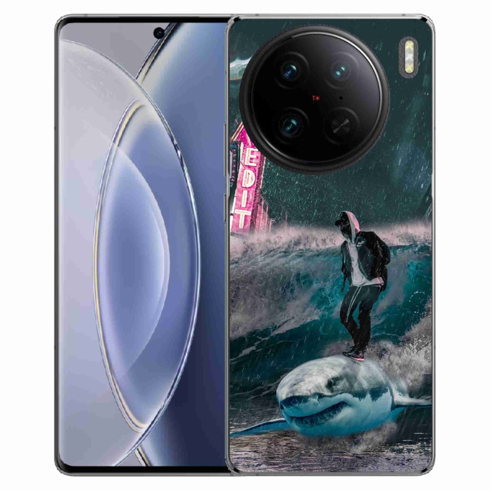 Zselés borítás mmCase a Vivo X90 Pro készülékhez - cápa