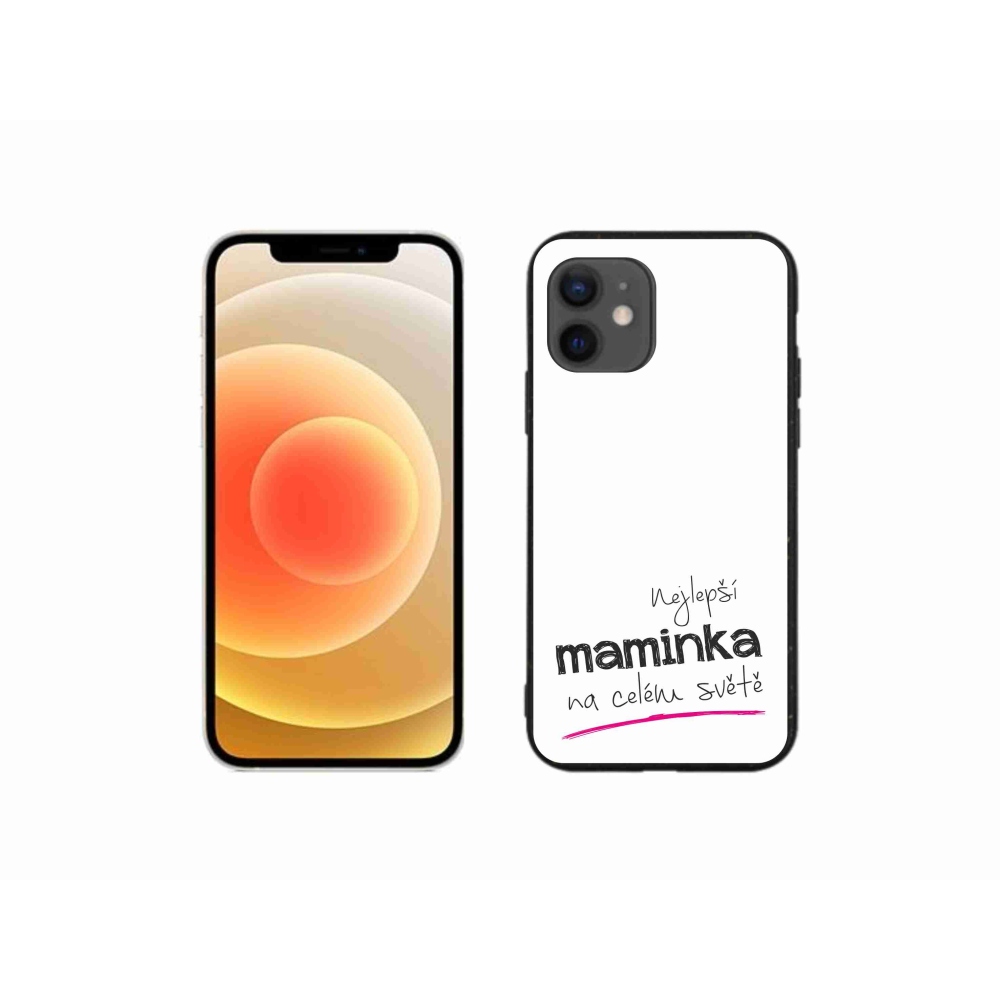 Gél borítás mmCase iPhone 12 mini - legjobb anya 4 fehér háttérrel