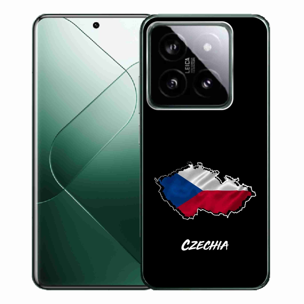 Gél borító mmCase a Xiaomi 14 Pro - Csehország fekete háttérrel