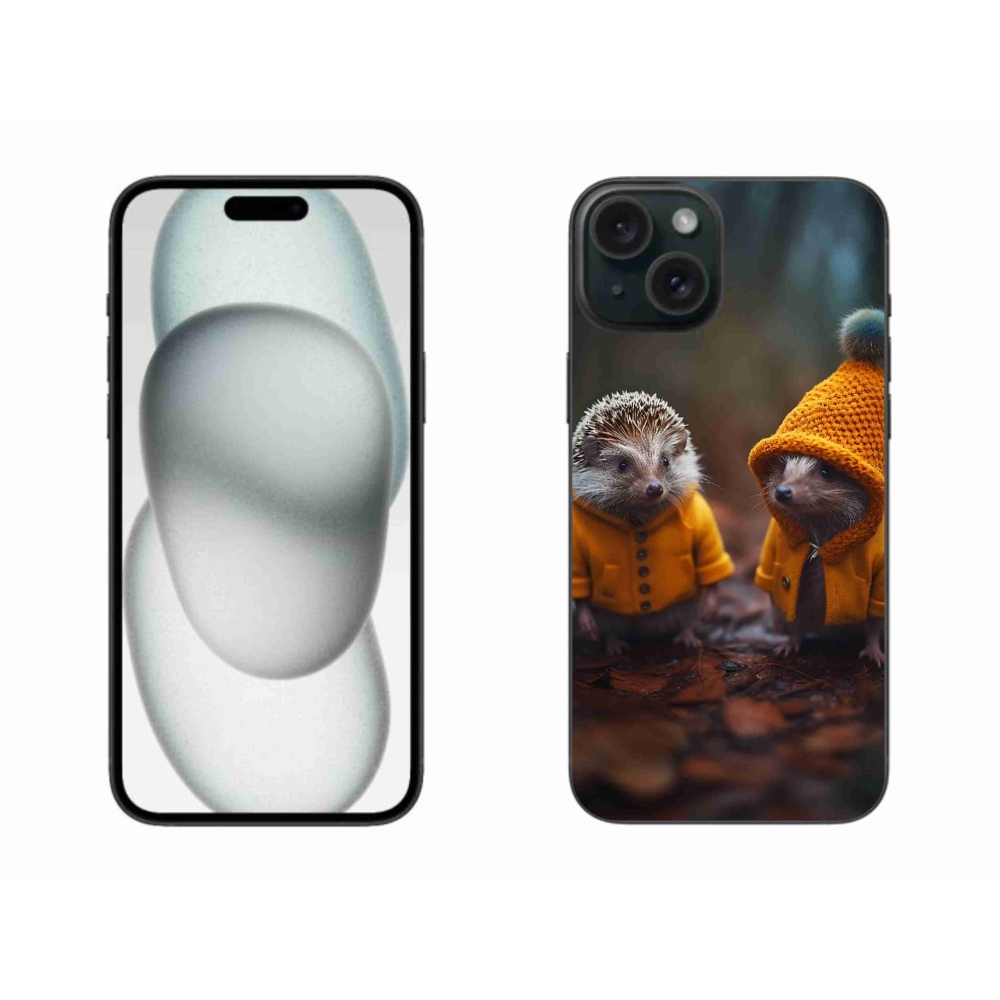 Zselés borítás mmCase iPhone 15 Plus készülékhez - sünök