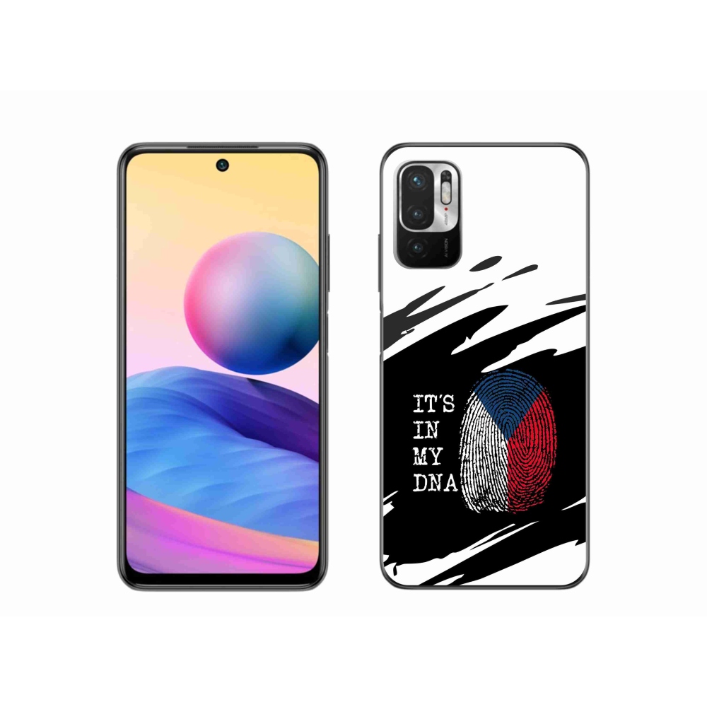Gél borító mmCase a Xiaomi Poco M3 Pro/5G - zászlós ujjlenyomat fekete és fehér háttérrel