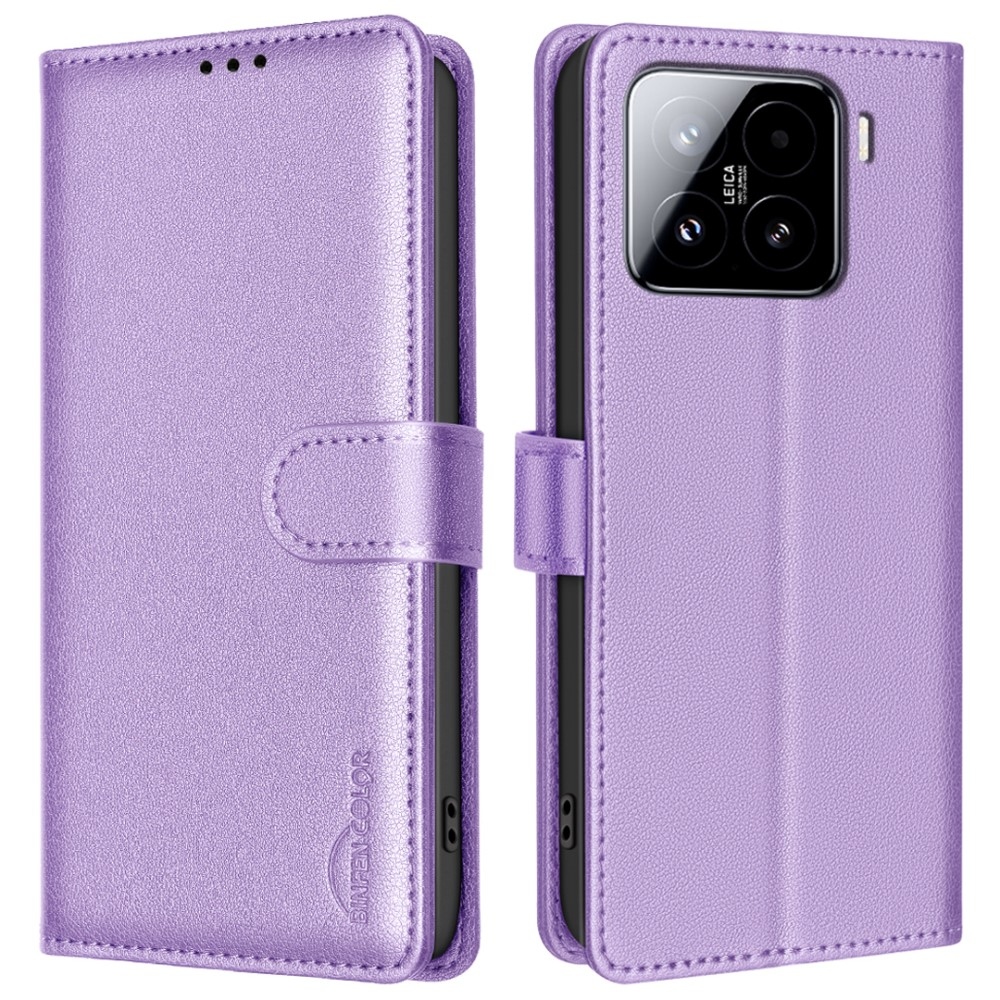 BINFEN könyv tok Xiaomi 15 - lila