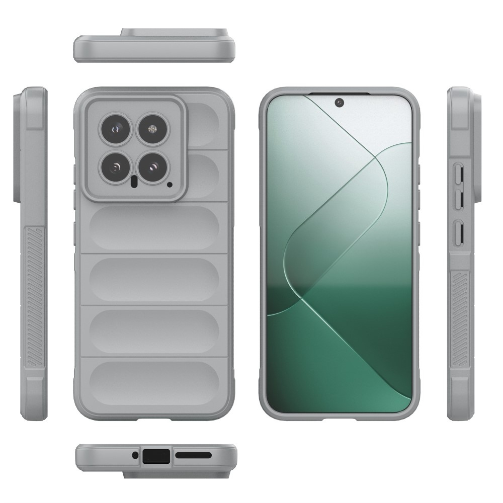 Rugg tartós zselés tok Xiaomi 14 - világosszürke