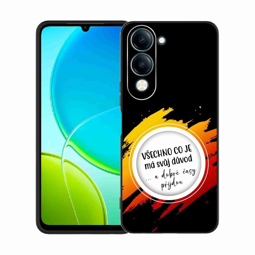 Gél borítás mmCase a Vivo Y29s 5G-n - Idézet 3 fekete háttér