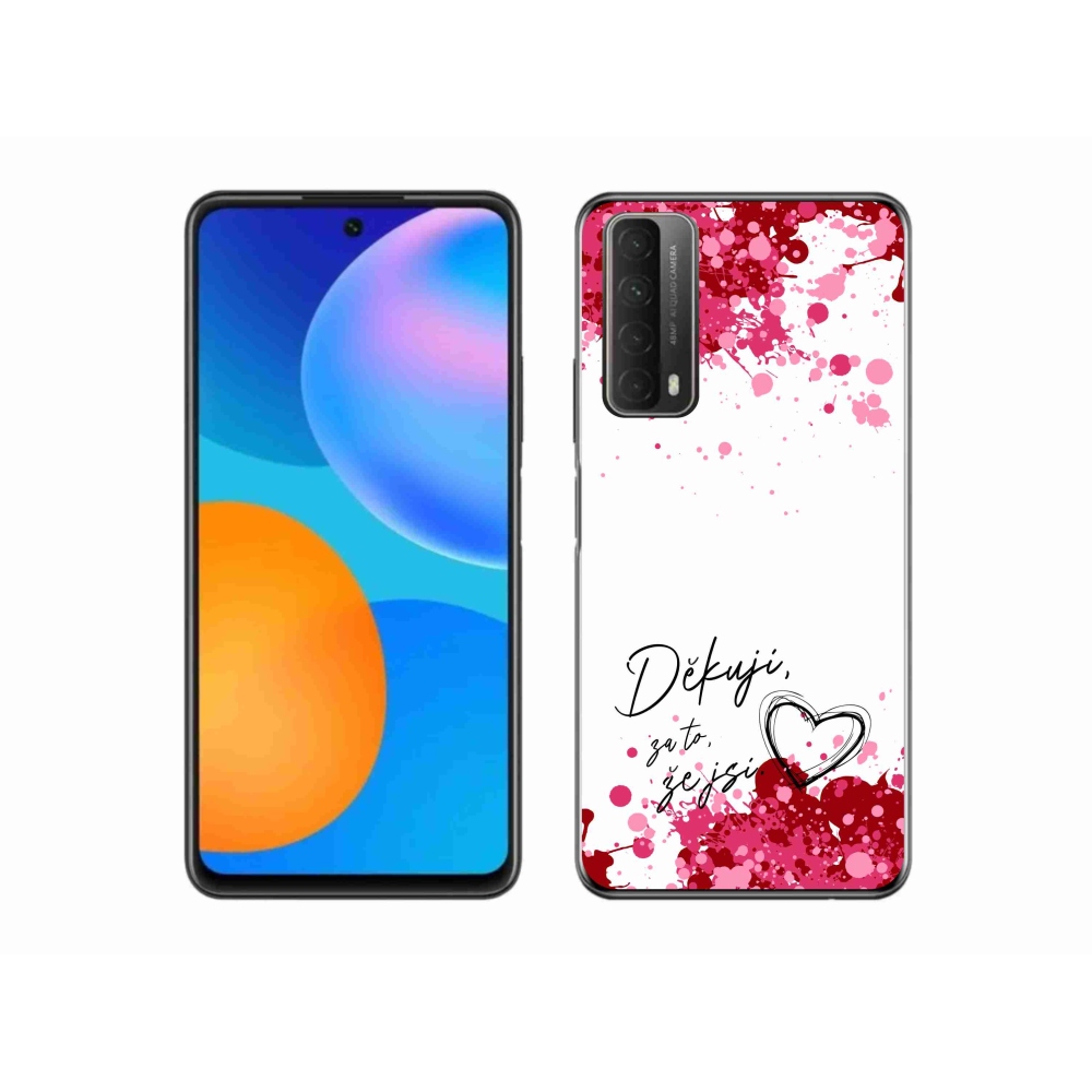Gél borító mmCase a Huawei P Smart (2021) - text in love 2 fehér háttér