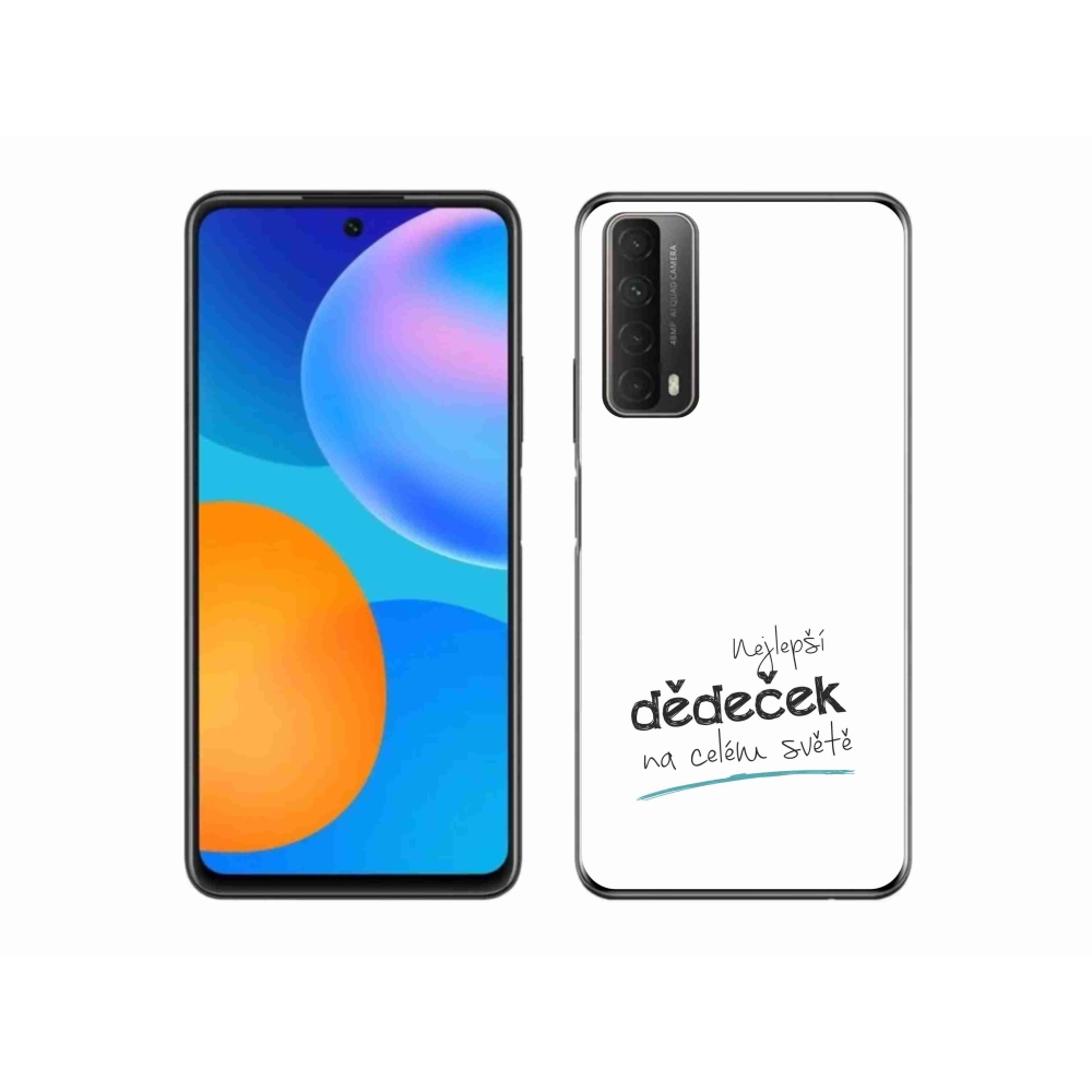 Gél borító mmCase a Huawei P Smart (2021) - a legjobb nagypapa 3 fehér háttérrel
