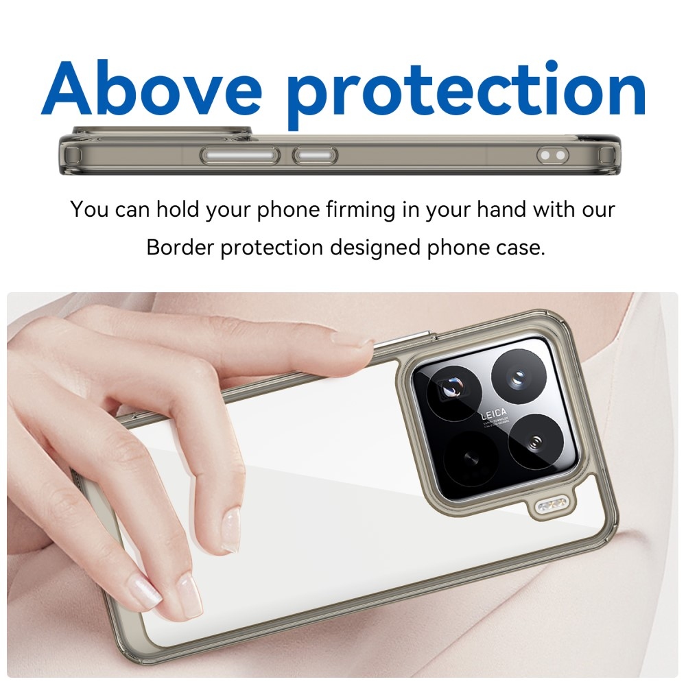 Gél tok rögzített hátlappal Xiaomi 15 Pro-hoz - szürke