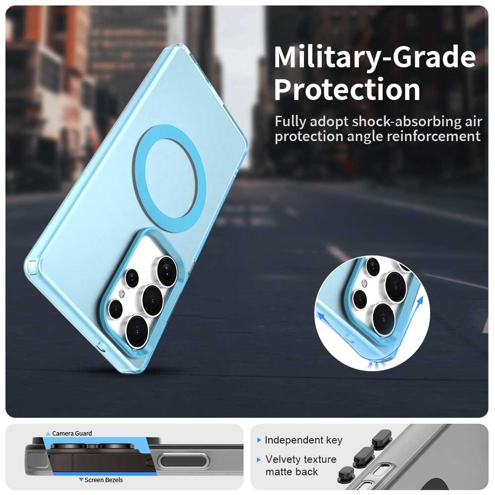 Candy zselés tok MagSafe-val a Samsung Galaxy S25 Ultra készülékre - kék