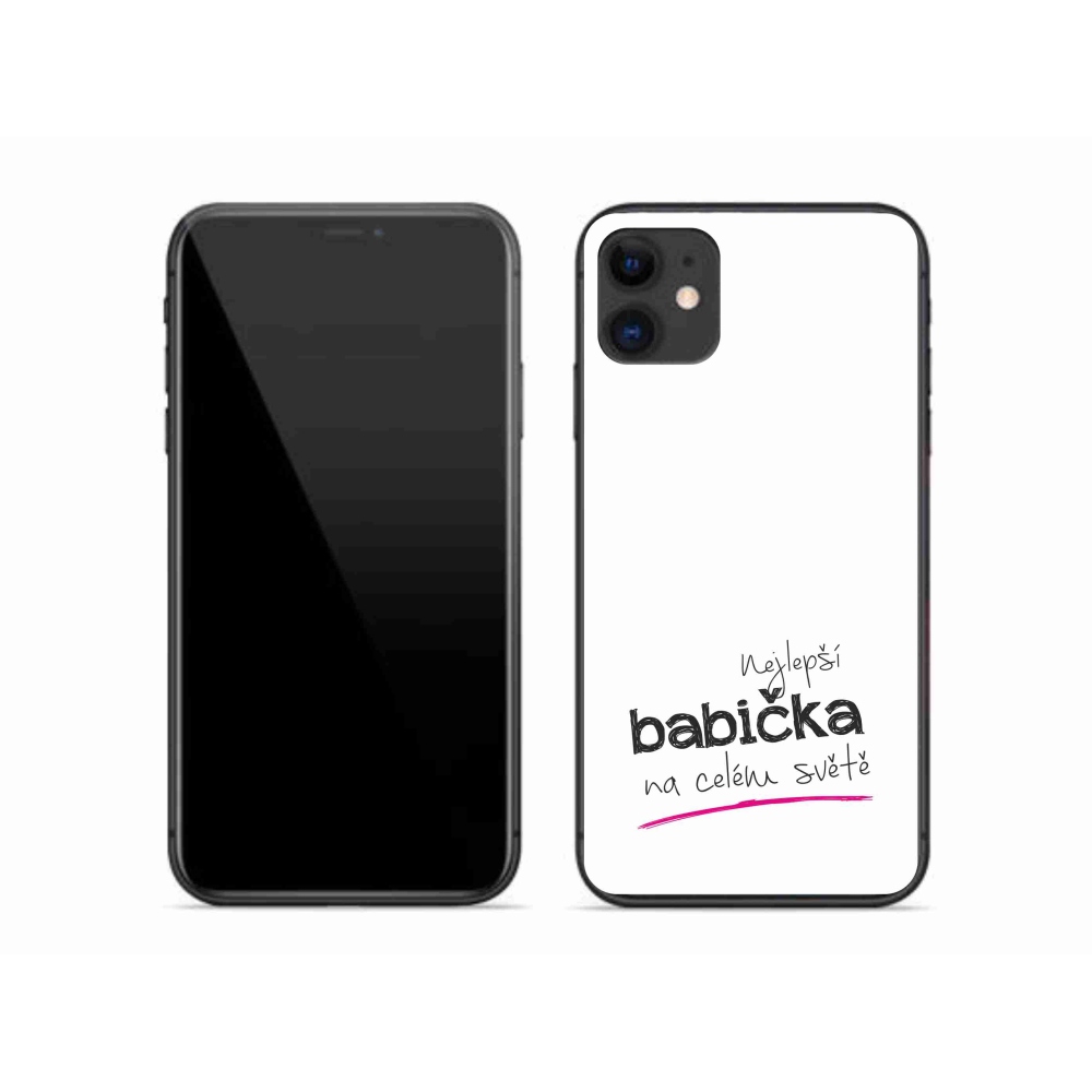 Gél borítás mmCase iPhone 11 készülékhez - Legjobb nagyi 4 fehér háttér