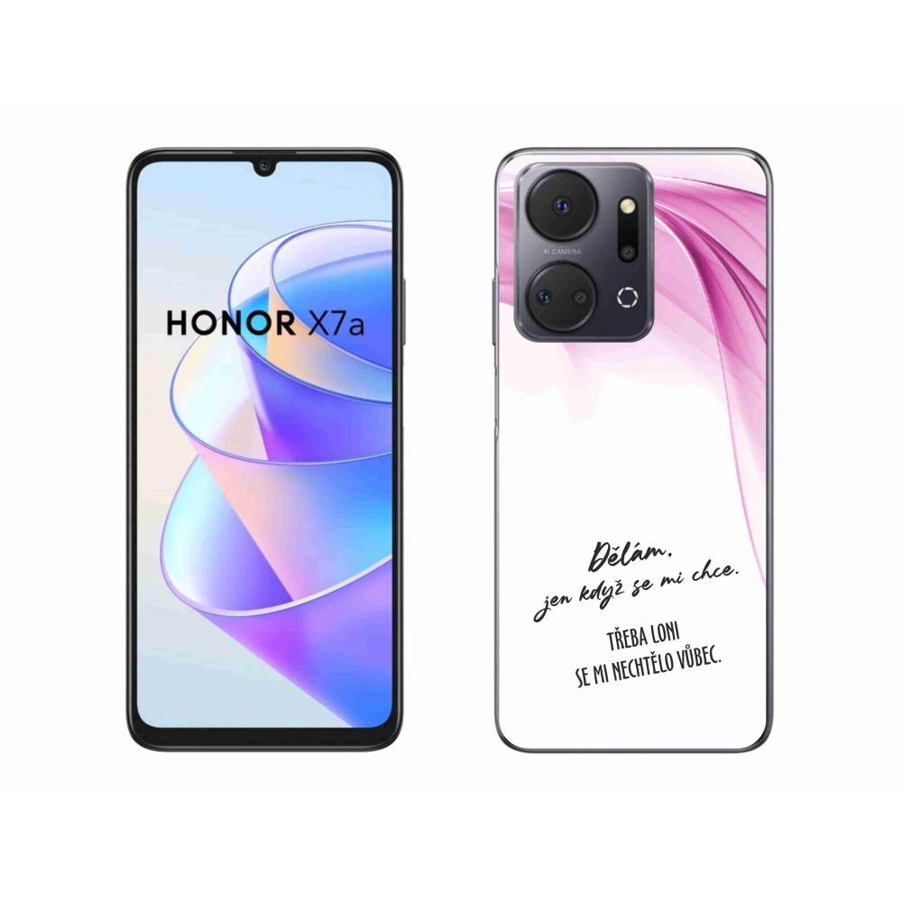 Gél borító mmCase a Honor X7a készülékhez - vicces szöveg 12 fehér háttér