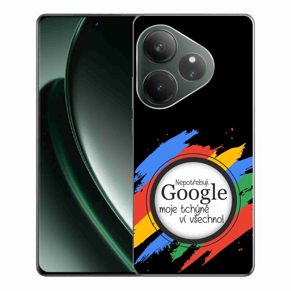Gél borító mmCase a Realme GT 6 5G/GT 6T 5G - anyós tudja, hogy minden fekete háttérrel rendelkezik