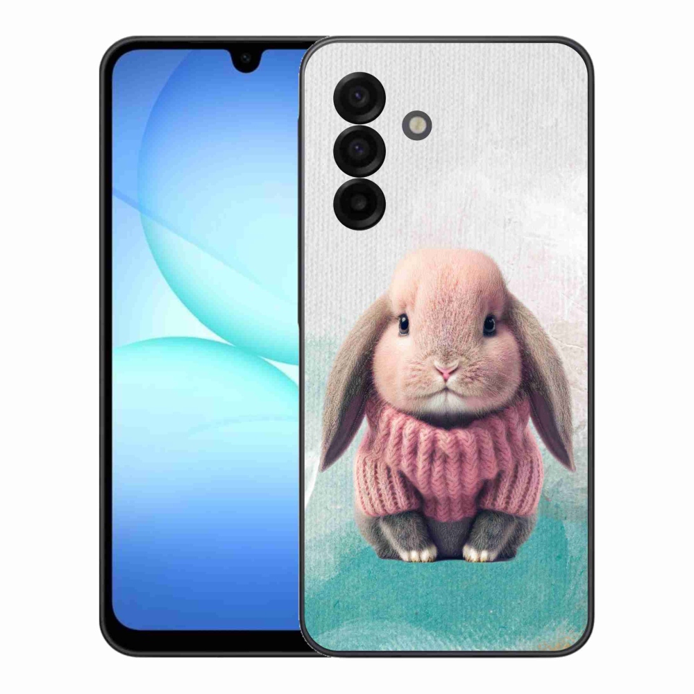 Zselés borítás mmCase Samsung Galaxy A17 5G - nyúl pulóverben