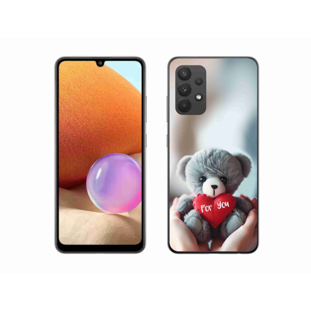 Gél borítás mmCase Samsung Galaxy A32 4G - mackó a szerelmesek számára