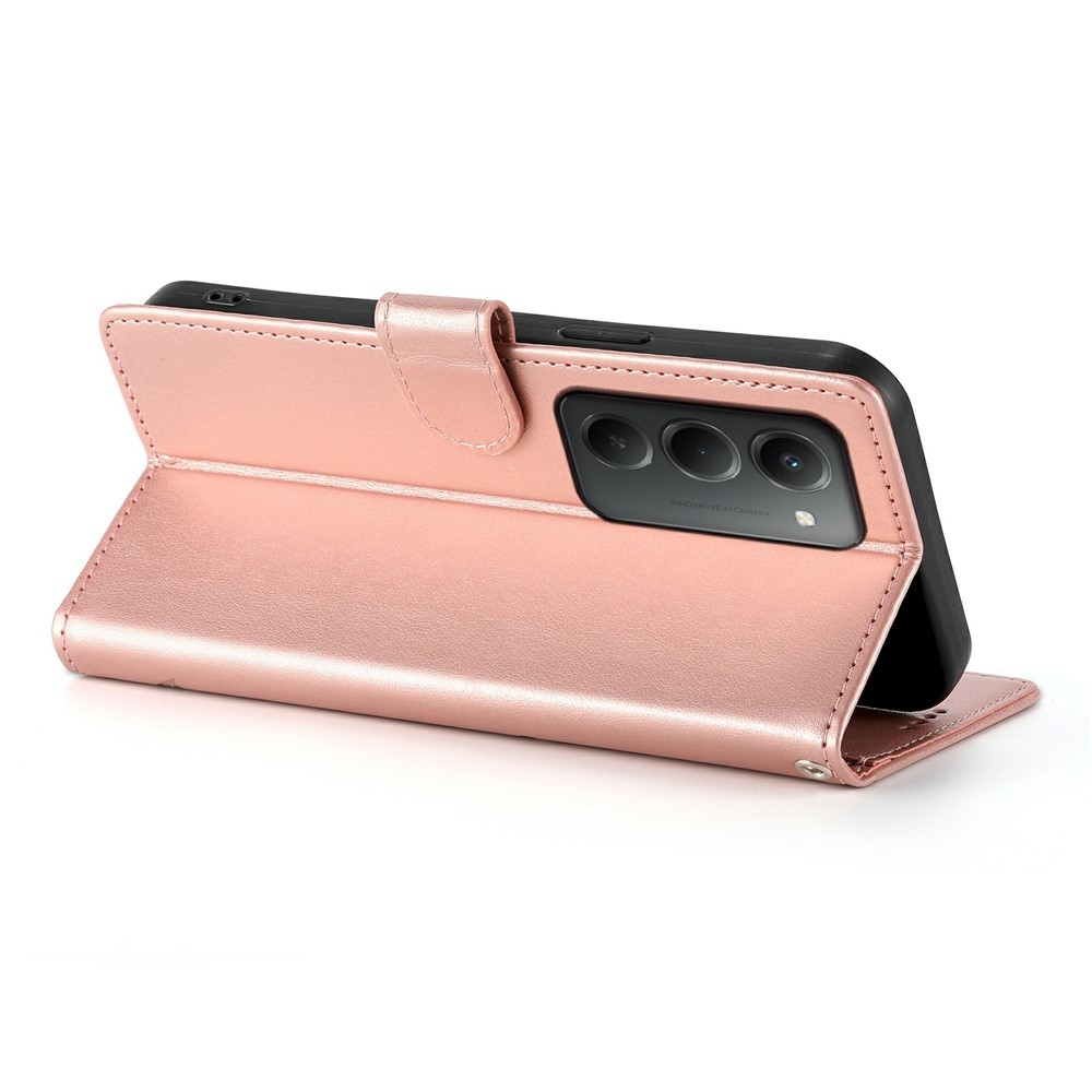Virágos könyves tok Xiaomi Redmi 15 5G (169mm) - rózsaarany