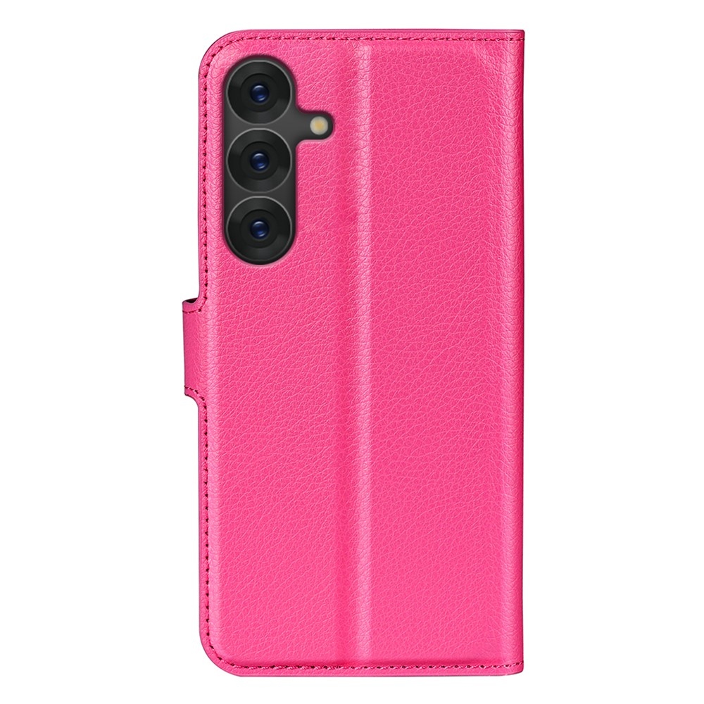 Litchi könyv tok Samsung Galaxy S25-hez - rózsaszínű