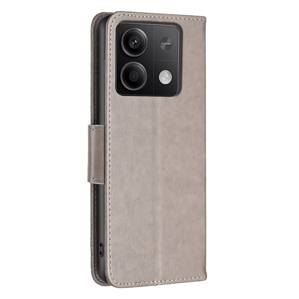 Pillangó könyv tok Xiaomi Redmi Note 13-hoz - szürke