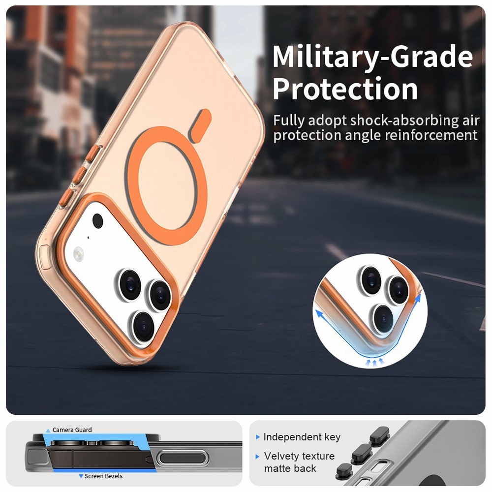Candy zselés tok MagSafe-val iPhone 17 Pro Max készülékhez - narancssárga